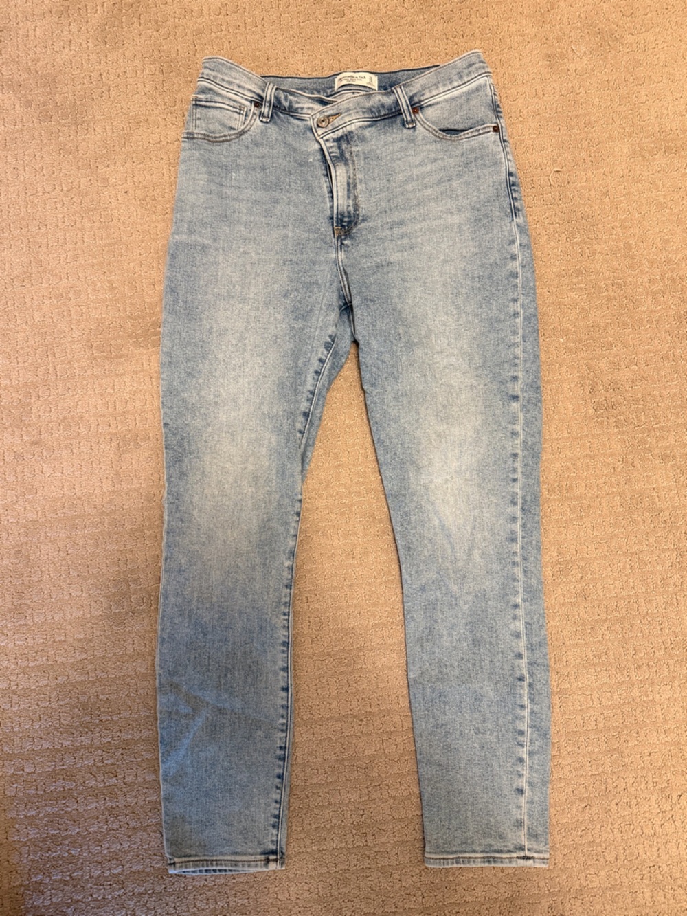 Abercrombie & Fitch Light Blue High-Rise Skinny Jeans